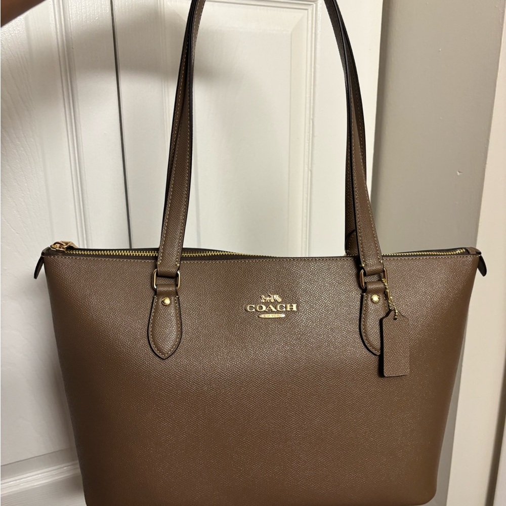 Coach Tan Leather Tote Bag